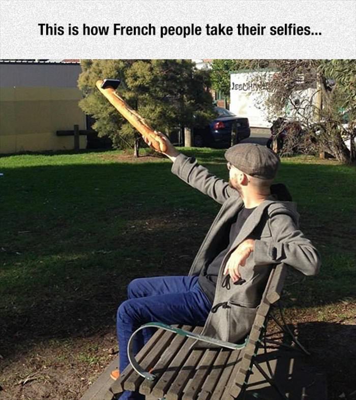 how french people take selfies