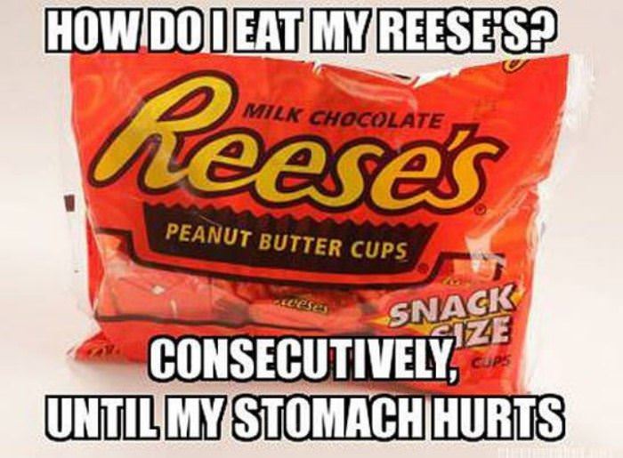 how do i eat reeses funny picture