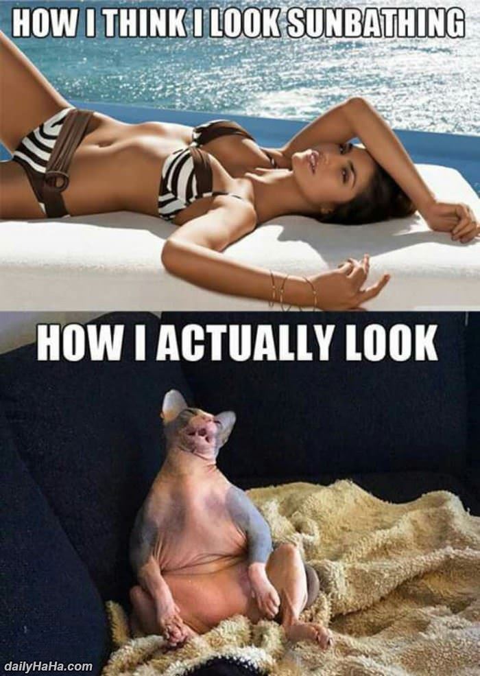 how i look sunbathing funny picture