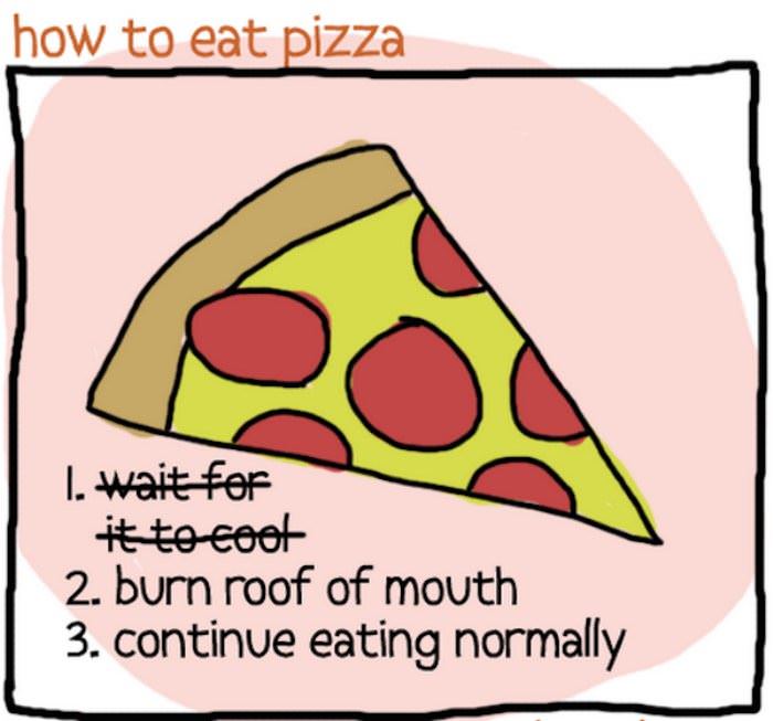 how to eat pizza funny picture