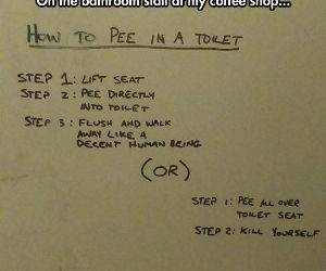 how to pee funny picture