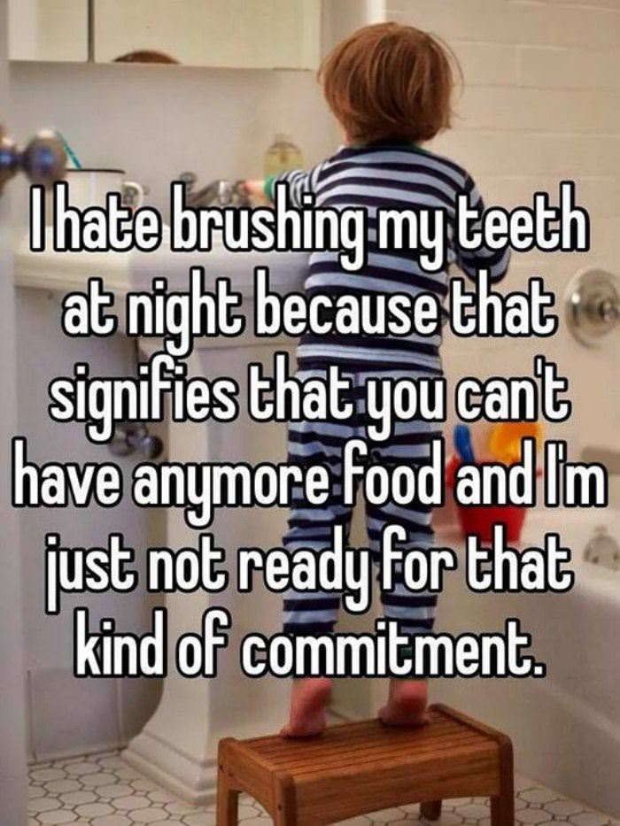 i hate brushing at night funny picture
