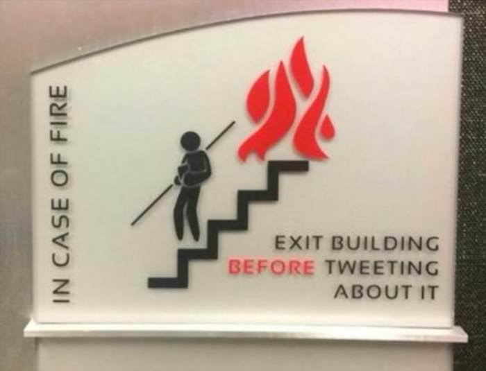in case of a fire please