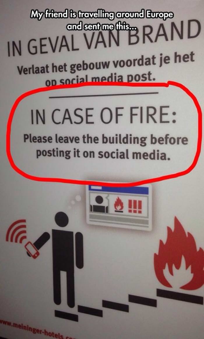 in case of fire funny picture