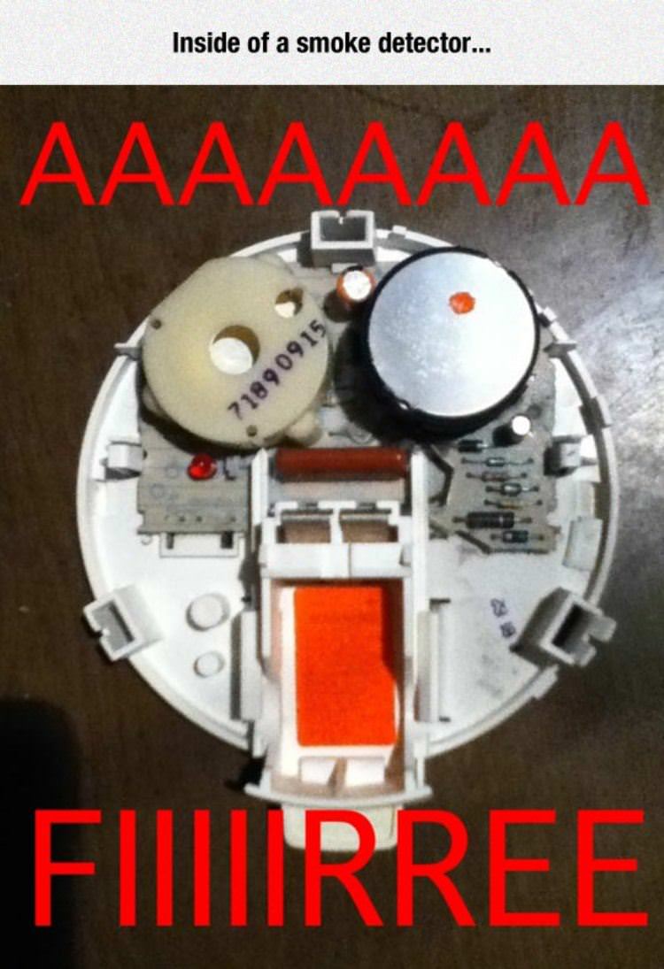 inside a smoke detector funny picture