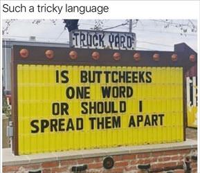 is buttcheeks one word