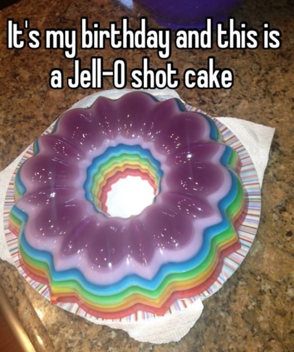 Jello Shot Birthday Cake funny picture