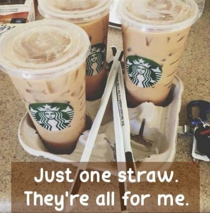 just one straw