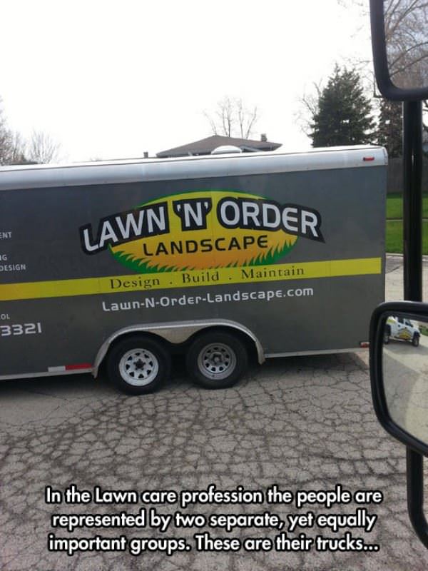 lawn and order funny picture