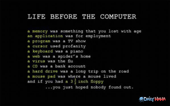 Life Before Computers funny picture