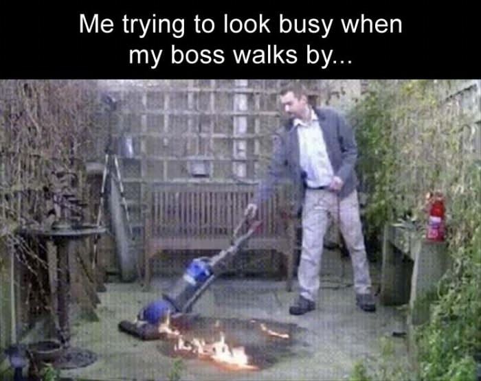 looking busy at work funny picture