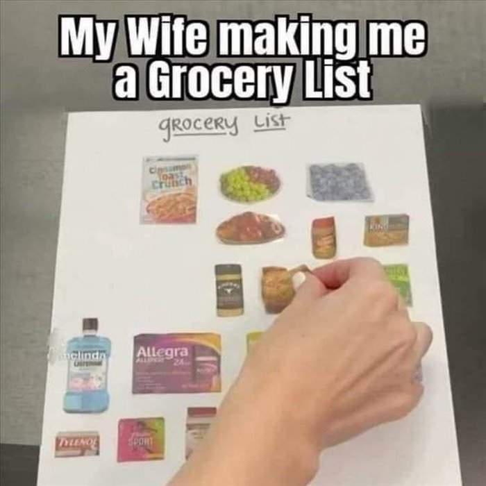 makinng grocery list