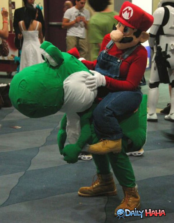 Mario and Yoshi funny picture