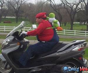 Speeding Mario funny picture