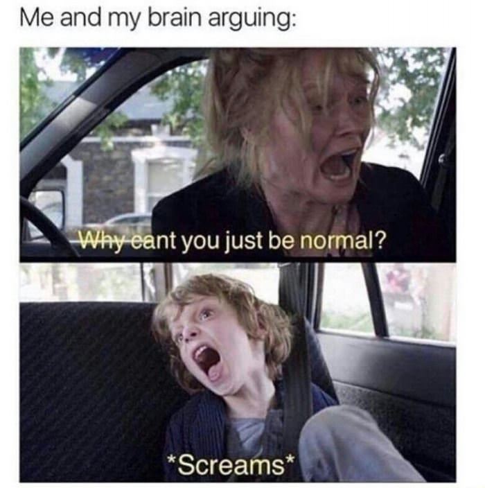 me and my brain arguing funny picture