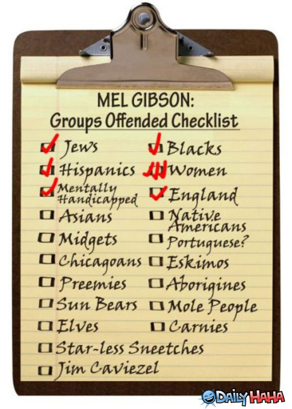 Mel Ginsons List funny picture