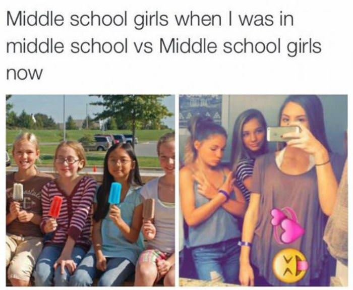 middle school girls funny picture
