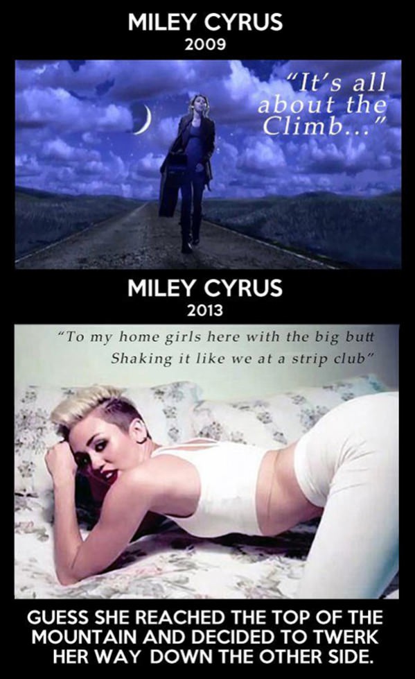 Miley Cyrus Then and Now funny picture