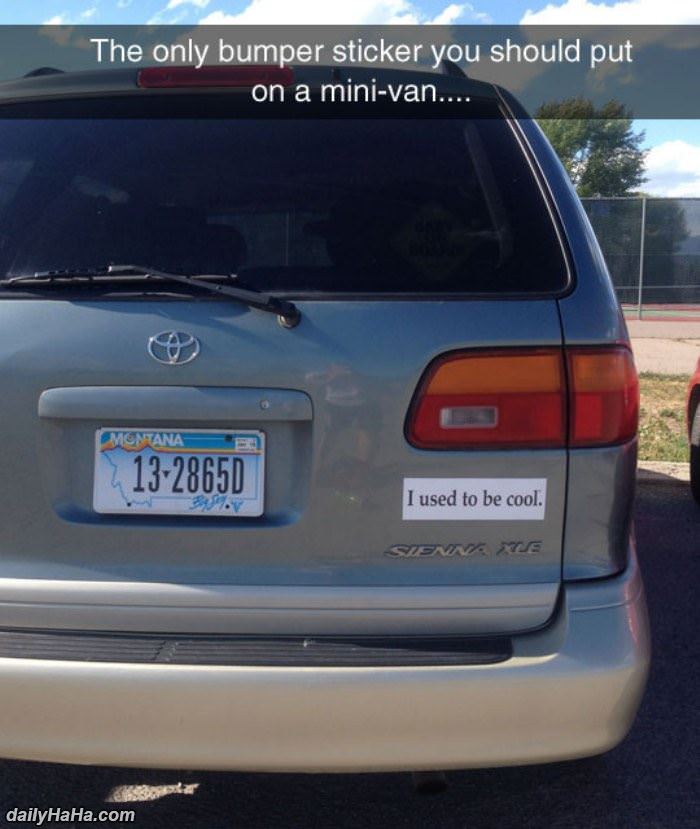 mini van bumper sticker funny picture