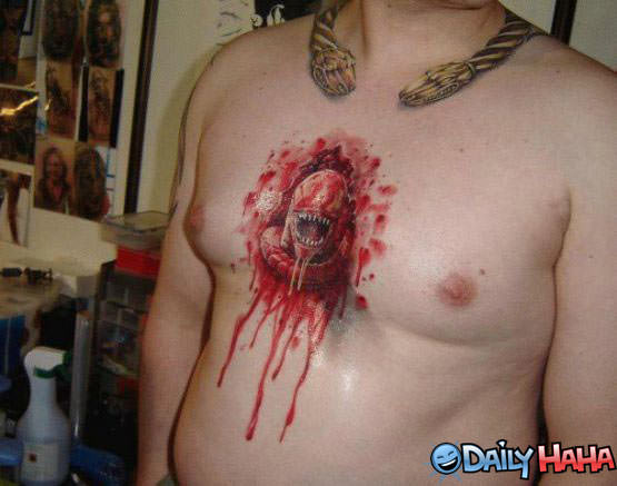 Chest tattoo 