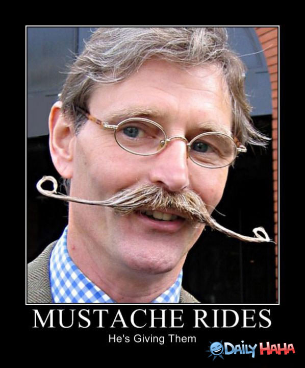 Mustache Rides funny picture
