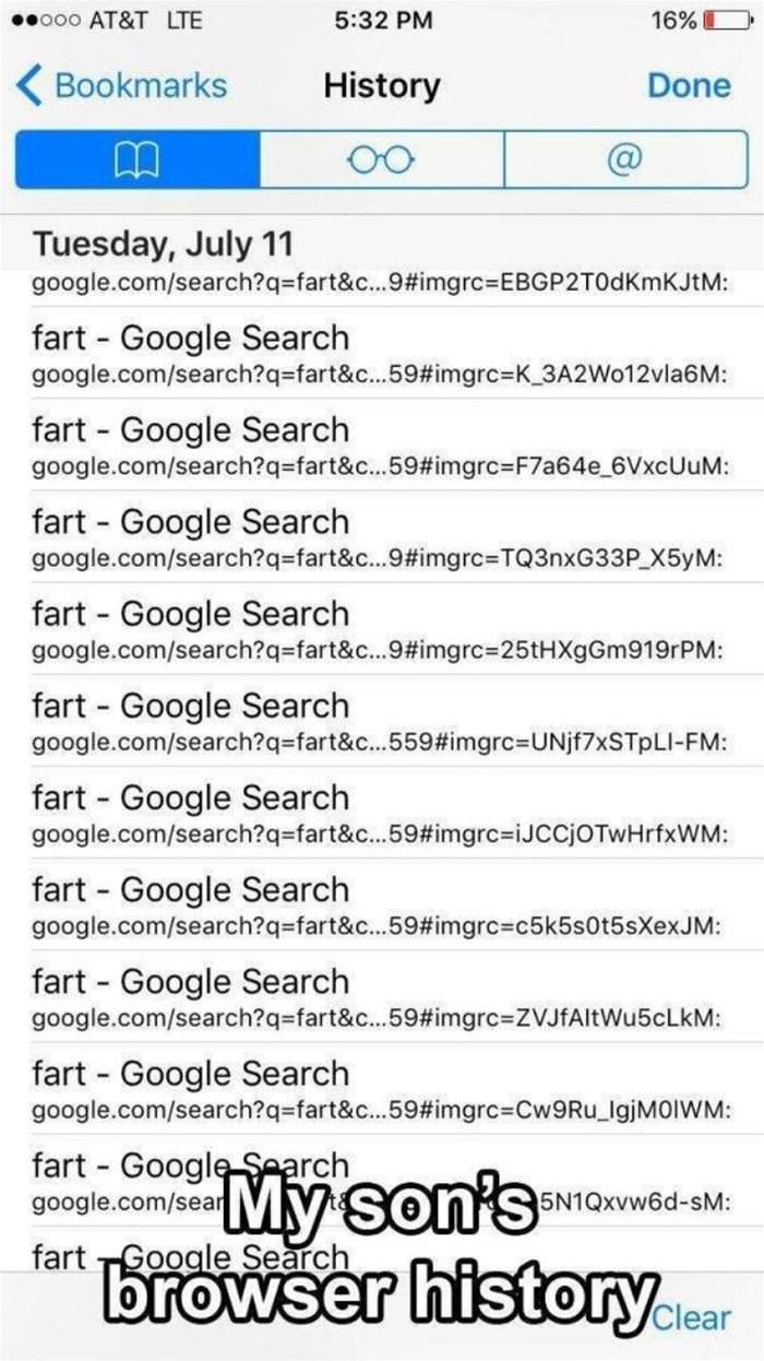 my sons browser history funny picture