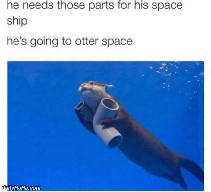 needs parts for his space ship funny picture