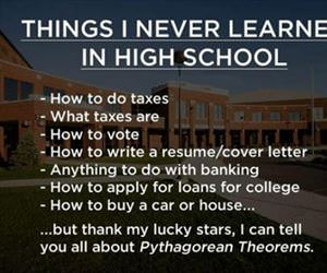 never learned in highschool