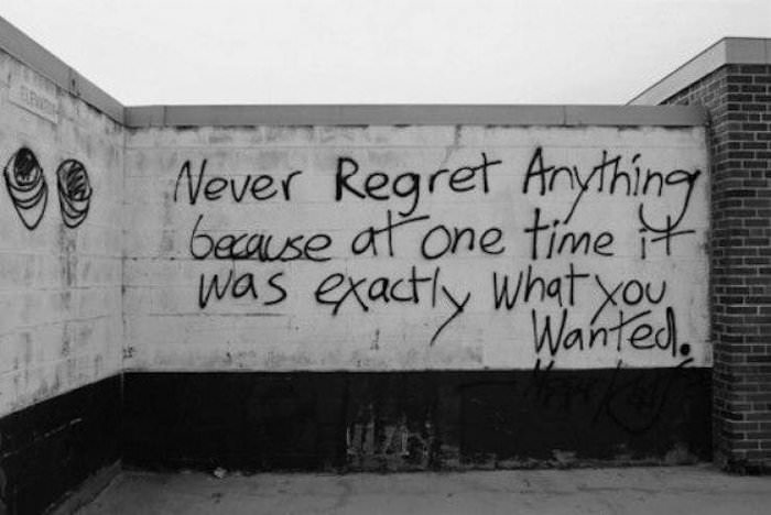never regret