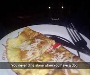 never dine alone funny picture