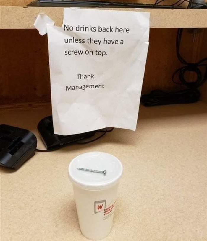 no drinks here