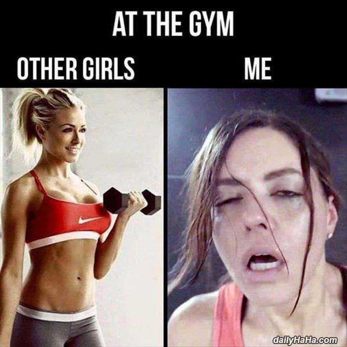 other girls vs me at the gym funny picture