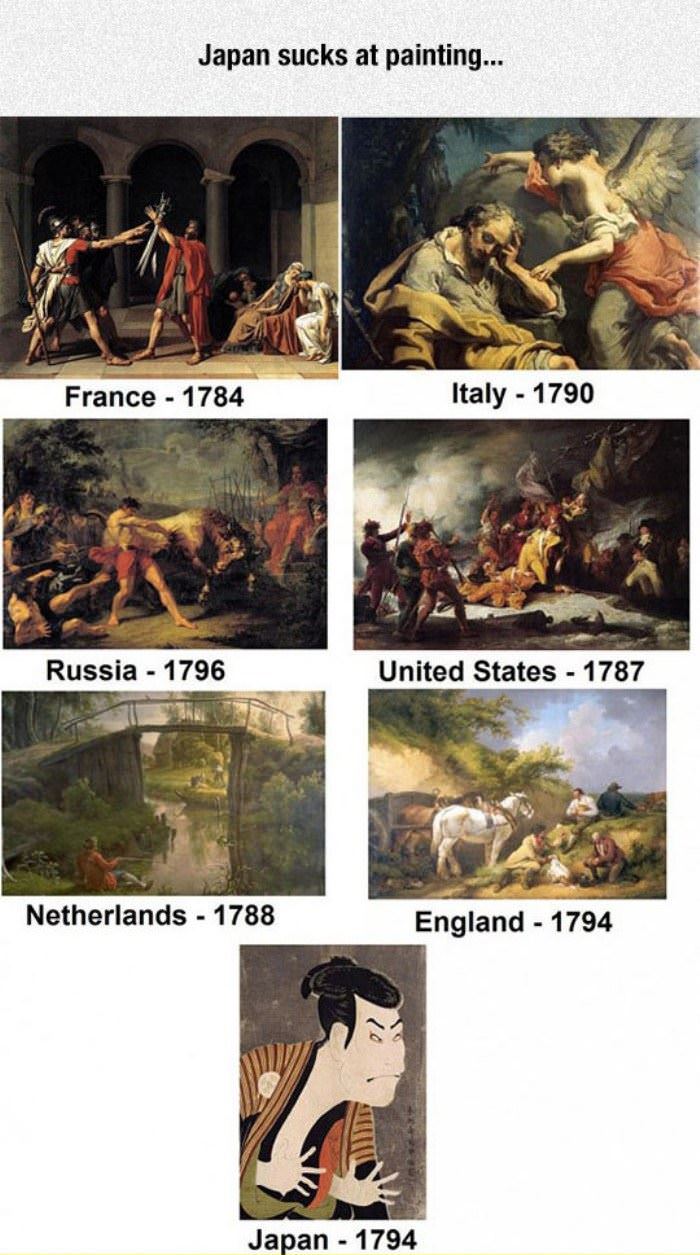 paintings around the world funny picture
