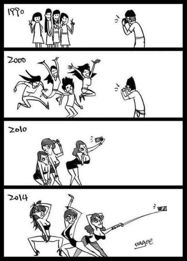 photo to selfie evolution funny picture