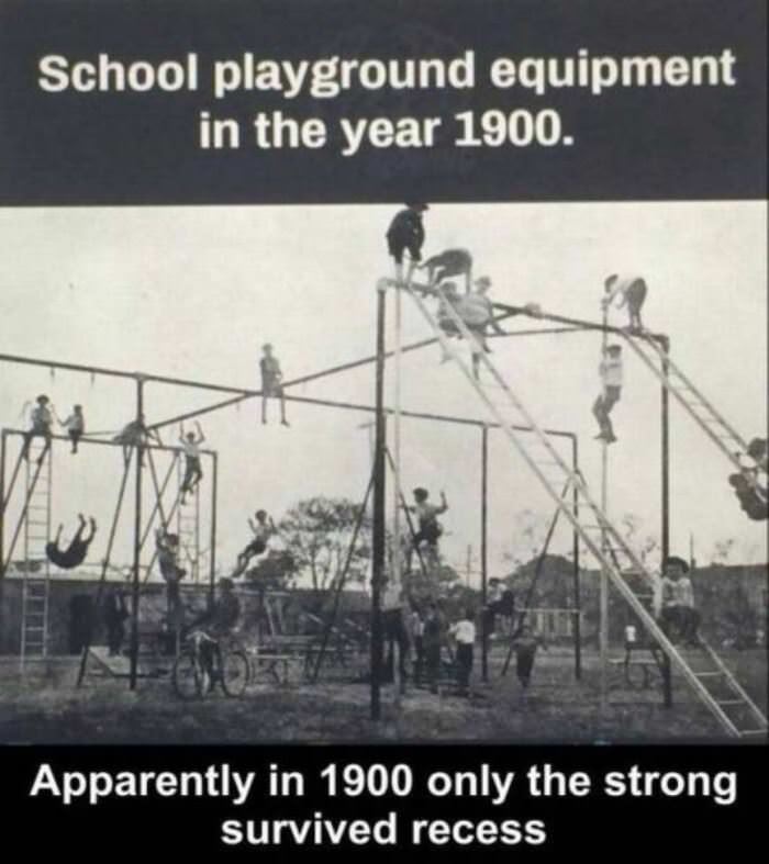 playgrounds 100 years ago funny picture