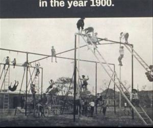 playgrounds 100 years ago funny picture