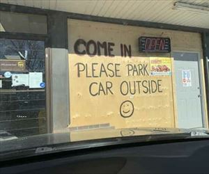 please park outside