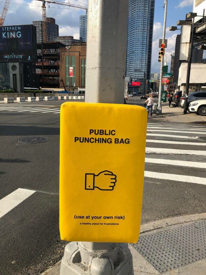 public punching bag