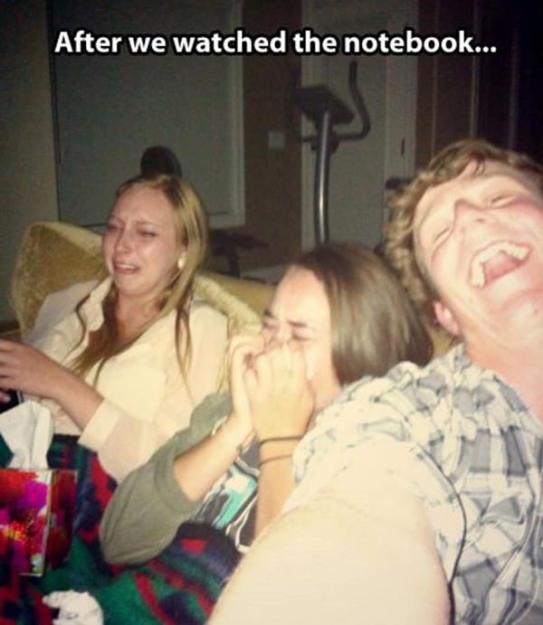 Reactions to The Notebook funny picture