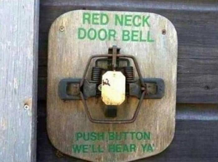 red neck door bell funny picture