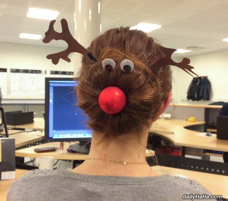rudolph hair funny picture