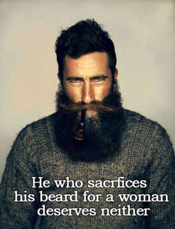 sacrafices his beard funny picture