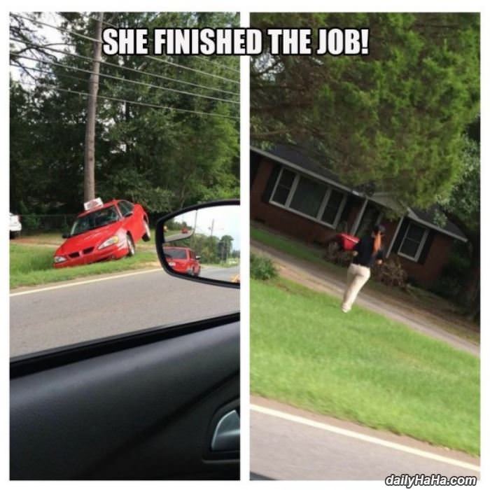 she finished the job funny picture