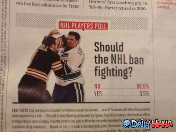 NHL Fighting funny picture