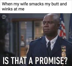 smacks my butt