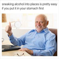 sneaking alcohol in