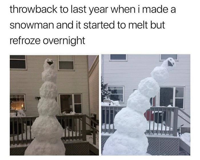 snowman started to melt