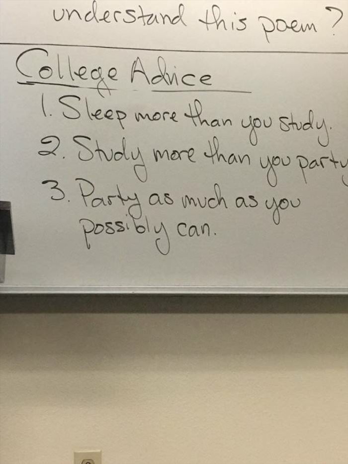 some good college advice