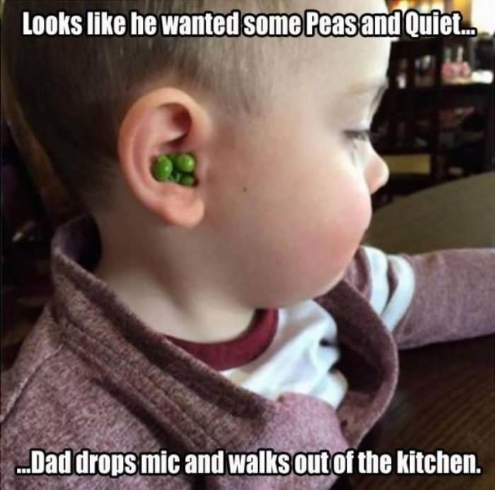 some peas and quiet funny picture