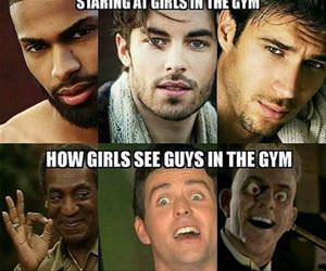 staring at girls in the gym funny picture